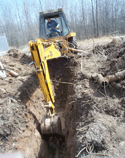 325 digging a trench for a pipeline #screammovie #construction